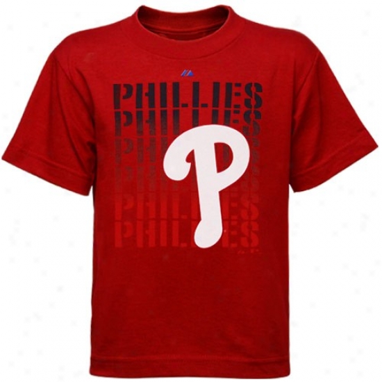 Majestic Philaselphia Phillies Preschool Red Game Open T-shirt