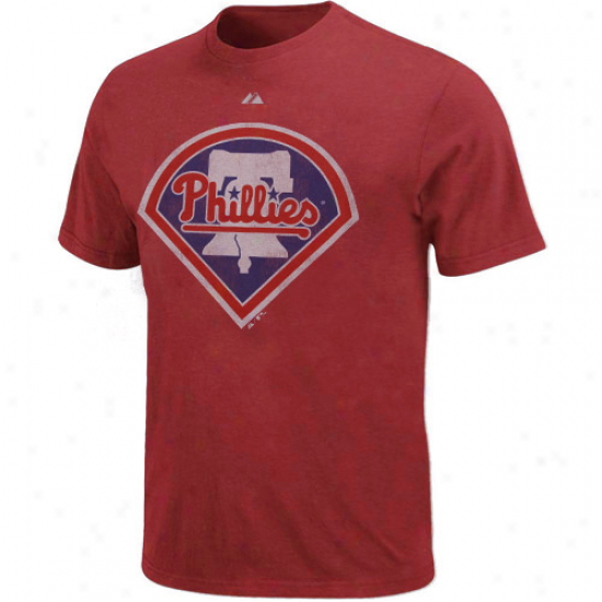 Splendid Philadelphia Phillies Red Ballyard Legends Heathered T-shirt