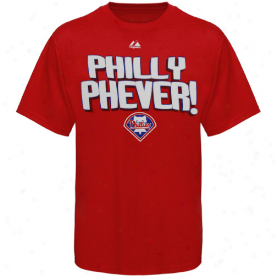 Majestic Philadelphia Phillies Red Philly Phever T-shirt