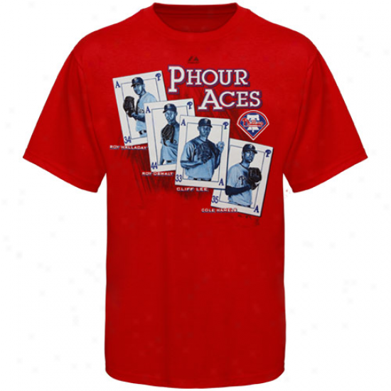 Majwstic Philadelphia Phillies Red Phour Aces T-shirt