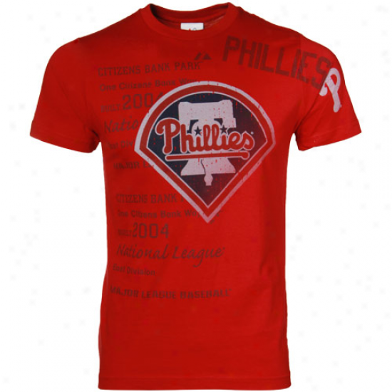 Majestic Philadelphia Phillies Red Ricochet Premium T-shirt