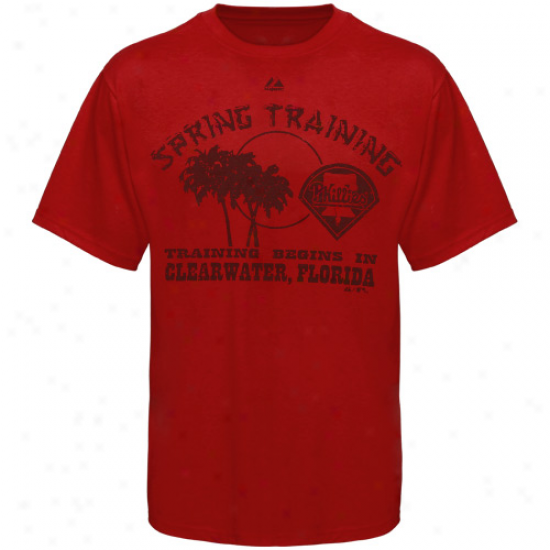 Majestic Philadelphia Phillies Red Spring Instruction Camp T-shirt