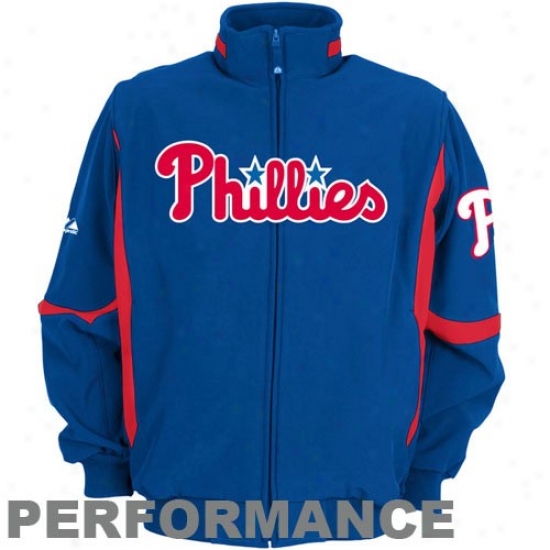 Majestic Philadelphia Phillies Royal Blue Therma Base Premier Elevation Performance Jacket