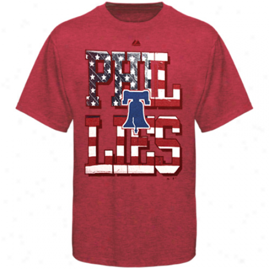 Majestic Philadelphia Phillies Star Spangled T-shirt - Red