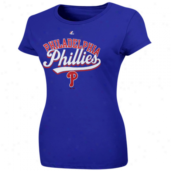 Majestic Philadelphia Phillies Women's The Essentials T-shirt - Royal Blue