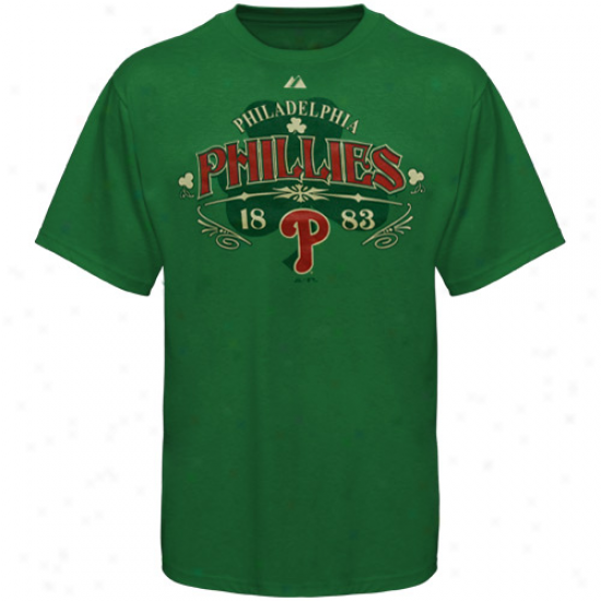 Majestic Philadelphia Phillies Youth Kelly Green Clover Contender T-shirt