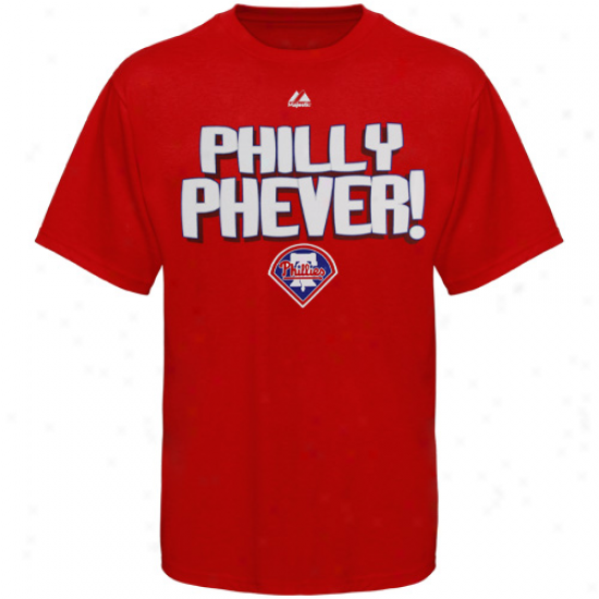 Majestic Philadelphia Phillies Boy Red Philly Phever T-shhirt