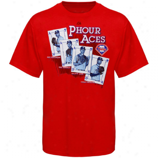 Majestic Philadelphia Phillies Youth Red Phour Aces T-shirt