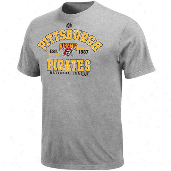 Majestic Pittwburgh Pirates Ash Dial It Up T-shirt
