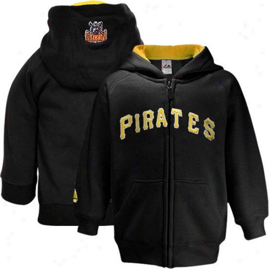 Elevated Pittsburgh Pirates Newborn Black Full Zip Hoodie Sweatshirt