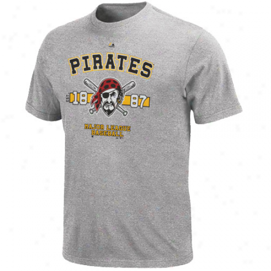 Majestic Pittsburgh Pirates Opening Series T-shirt - Ash
