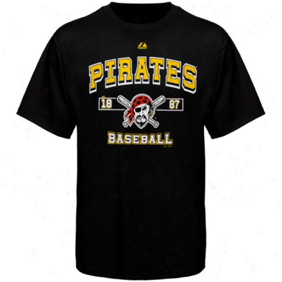 Majestic Pittsburgh Pirates Past Time Original T-shirt - Black