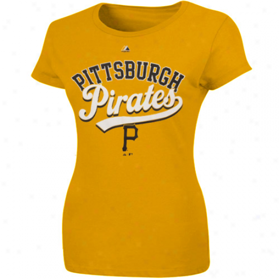 Majestic Pittsburgh Pirates Womens The Essentials T-shirt - Gold