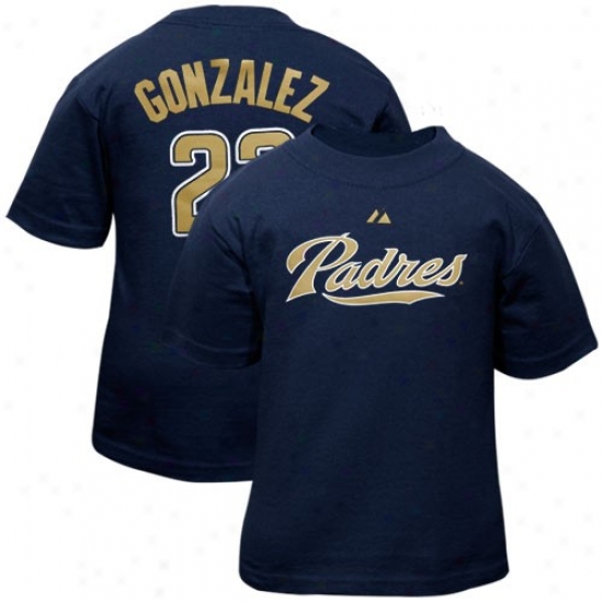 Majestic San Diego Padres #23 Adrian Gonzalez Babe Nagy Blue Playee T-shirt