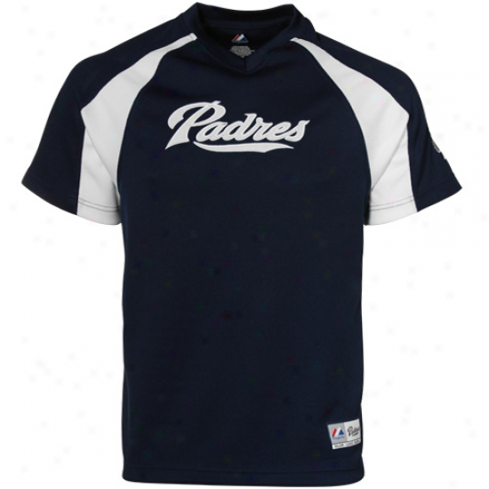 Majestic San Diego Padres Crusader Pullover Jersey - Navy Blue