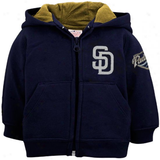 Majestic San Diego Padres Newborn Navy Blue Full Zip Hoodie Sweatshirt-