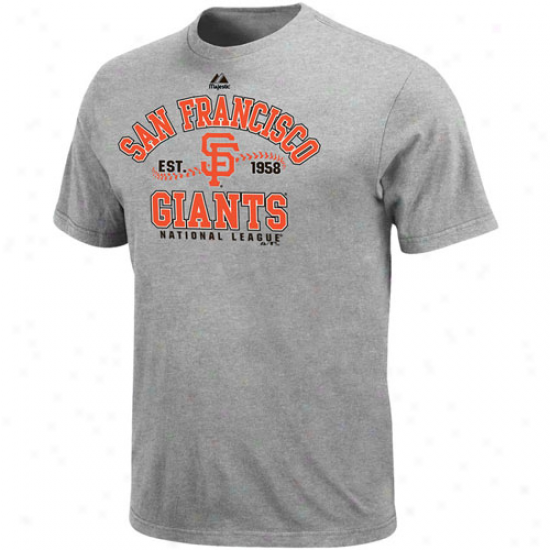 Majestic San Franccisco Giants Ash Dial It Up T-shirt