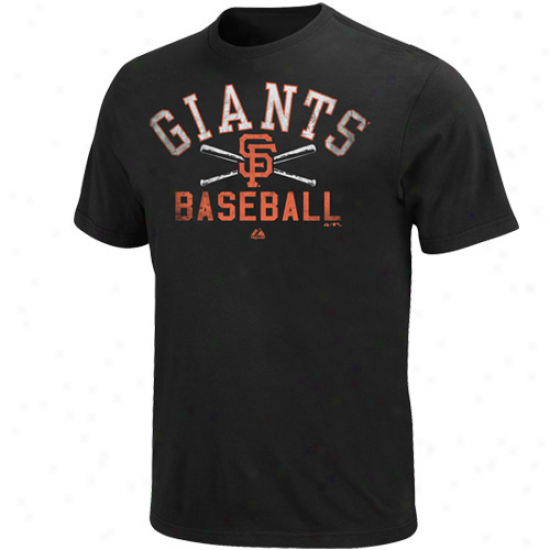 Majestic San Francisco Giants Athletic City Modern Fit T-shirt - Black
