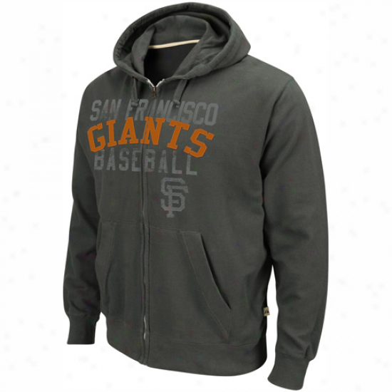 Majestic San Francisco Giants Black Hot Fastball Full Zip Hoodie Sweatshirt