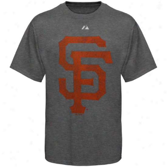 Majestic San Francisco Giants Charcoql Ballyard Legends Heathered T-shirt