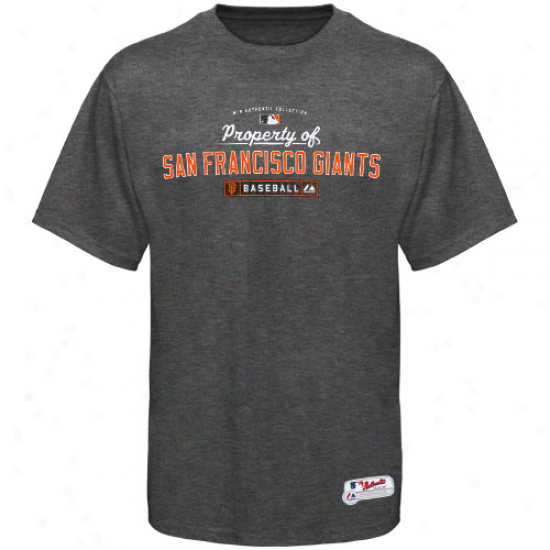 Majestic San Francisco Giants Charcoal Heather Character Of T-shirt