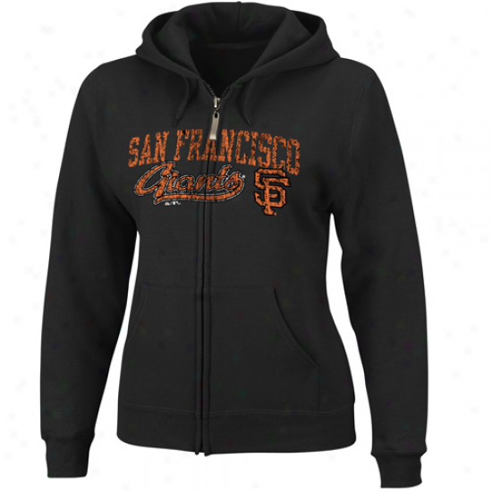 Majestic San Francisco Giants Ladies Negro Beauty Full Zip Hoody