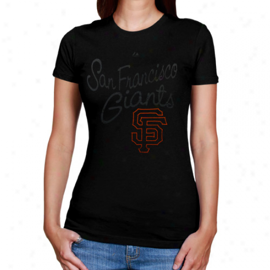 Majestic San Francisco Giants Ladies Bottom Of The Ninth T-shirt - Black