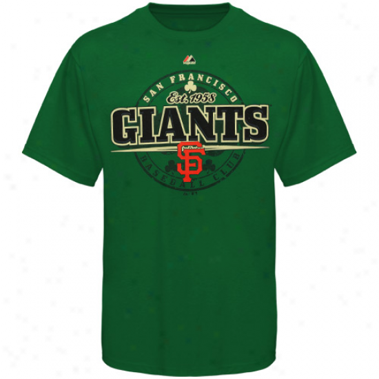 Majesfic SanF rancisco Giants Luck Of Ours T-shirt - Geren