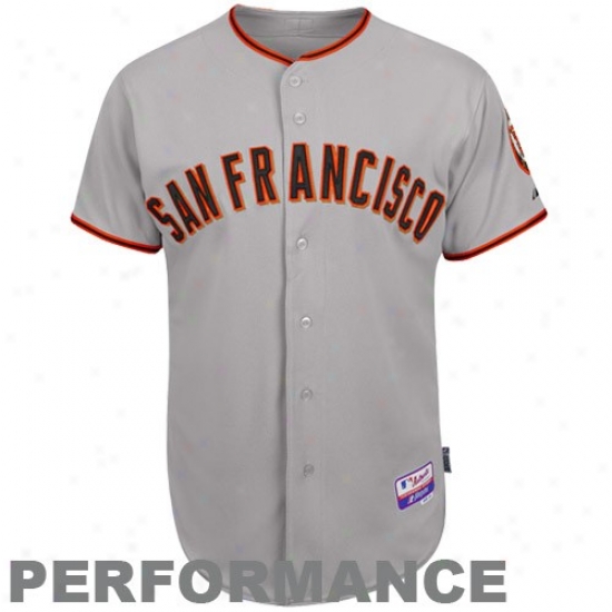 Majestic San Francisco Giants On-field Cool Base Performance Authentic Jersey - Gray