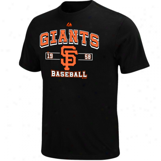 Majestic San Francisco Giants Past Time Original Long Sleeve T-shirt - Blaco