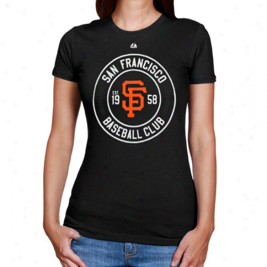 Majestic San Francisco Giants Pro Sports Baseball Club T-shhirt - Black