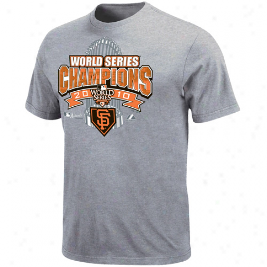 Majestic San Frahcisco Giants Youth Steel 2010 World Series Champions Official Locker Room T-shirt