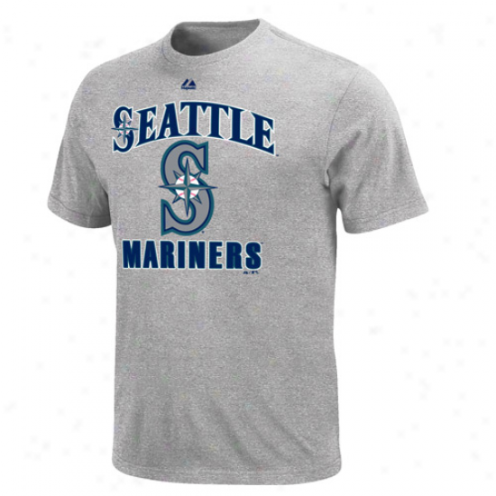 Majestic Seattle Mariners Performance Fan T-shirt - Ash