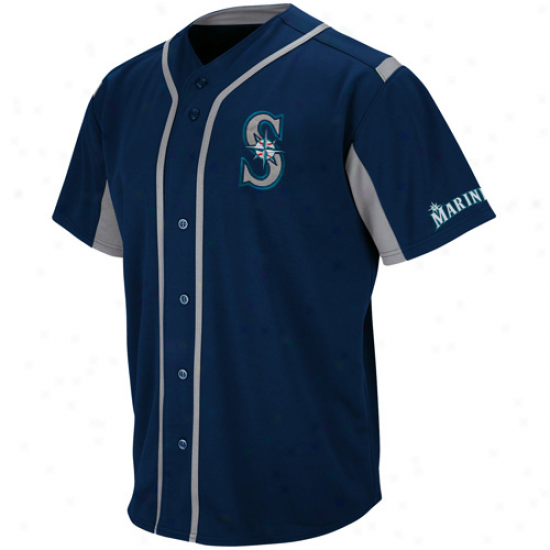 Majestic Seattle Mariners Wind-up Jersey - Navy Blue