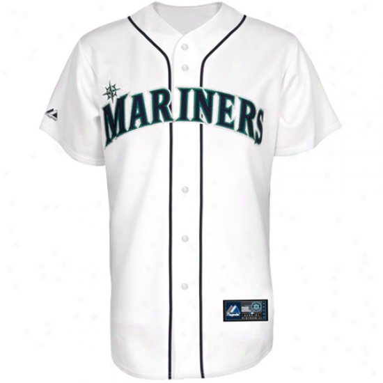 Majedtic Seattle Mariners Youth Replica Jersey - White