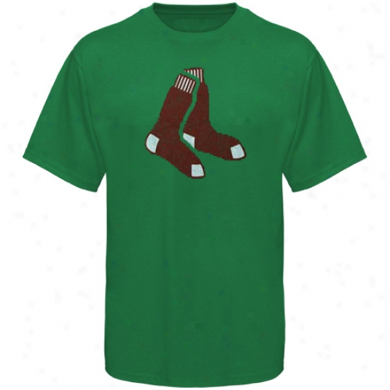 Majestic Select Boston Red Sox Green Official Logo Single Premium T-shirt