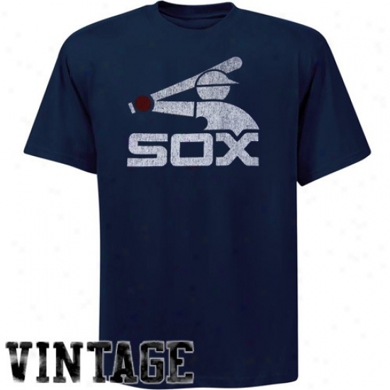 Splendid Select Chicago White Sox Navy Blje Official Logo Singles Vintage Premium T-shirt