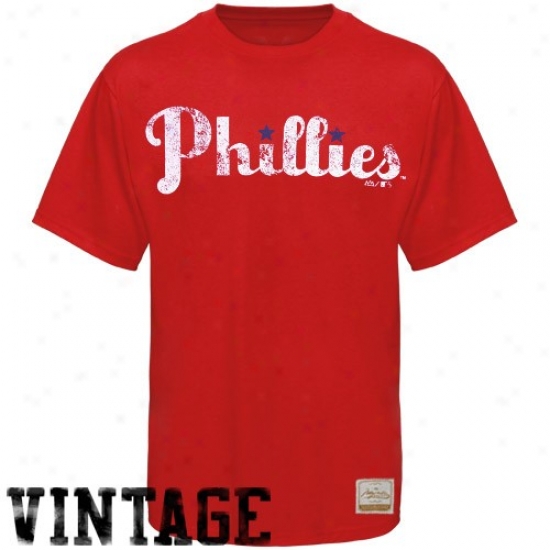 Majestic Select Philadelphia Phillies Red Paramount Vintage Premium T-shirt