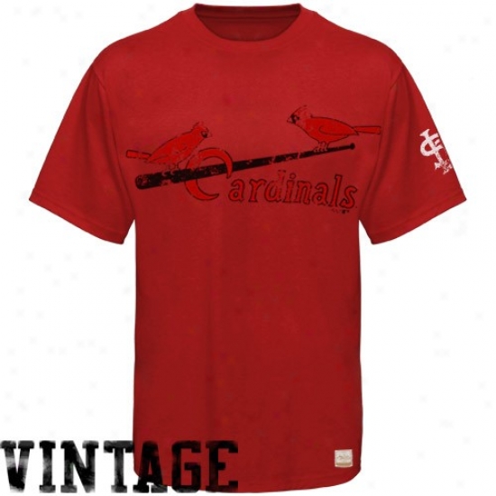 Majestic Select St. Louis Cardinals Red Vintage Paramount Premium T-shirt