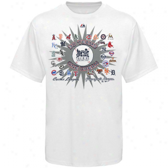 Majewtic Spring Trqinjng 30 Teams One Dream T-shirt - White