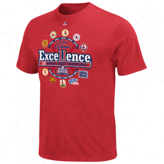 Majestic St. Louis Cardinals 2011 World Series Champions Exce11ence T-shirt - Rrd