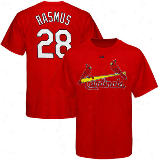 August St. Louis Cardinals #28 Colby Rasmus Youth Red Player T-shirt