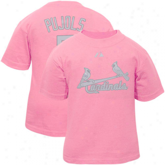 Majestic St. Louis Cardinals #5 Albert Pujols Infant Pink Player T-shirt