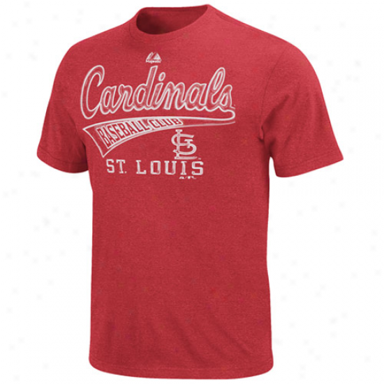 Majestic St. Louis Cardinals All Club Heathered T-shirt - Cardinal