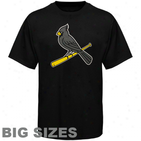 Majestic St. Louis Cardinals Big Sizes Blackout T-shirt - Black