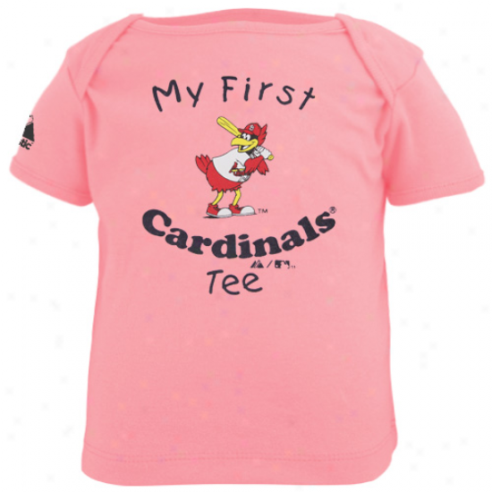 Majestic St. Louis Cardinals Infant Girls My First Tee T-shirt - Pink-