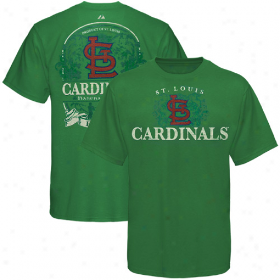 Majestic St. Louis Cardinals Kelly Unripe Luck Label T-shirt
