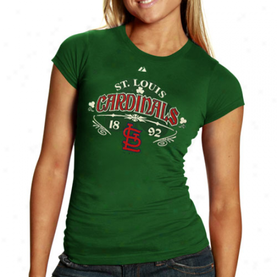 Majestic St. Louis Cardinals Ladies Green Clover Contender T-shirt