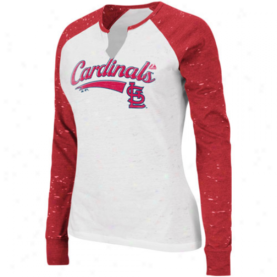 August St. Louis Cardinals Ladies Unite Special Long Sleeve T-shirt - White-red