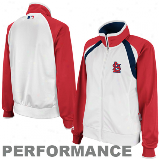 Majestic St. Louis Cardinals Ladies Pure Therma Baxe Performance Full Zip Track Jacket